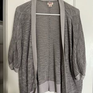 Grey 3/4 sleeve cardigan size Large Junior